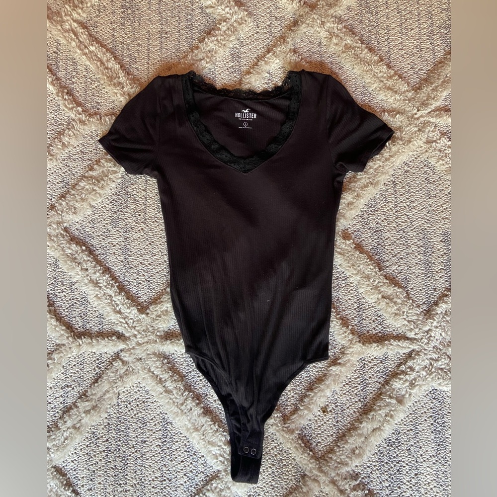 black laced Hollister bodysuit